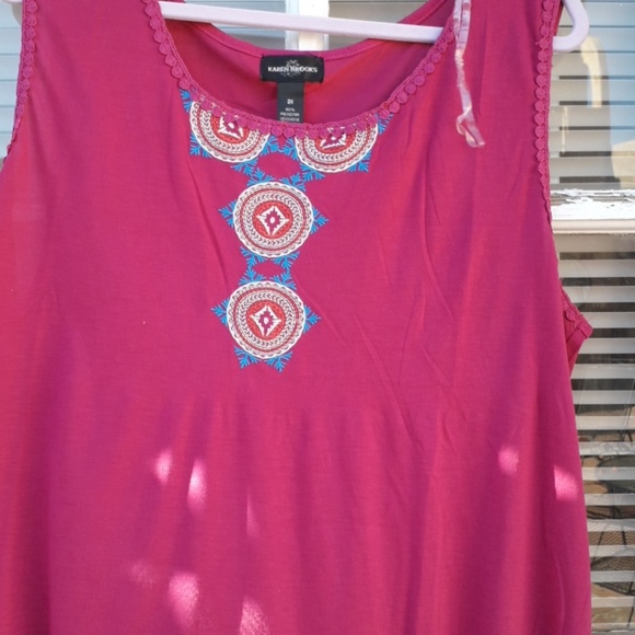 Karen Brooks Tops - ♋Karen Brooks Plus Boho Top